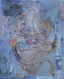 pascale,hulin-blue abstract rope