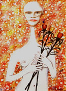 WOMAN WITH CARNATIONS (1989)