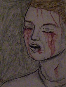 Blood Soaked Sorrow (Self Portrait)