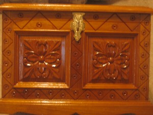MianStarr,Carol-Imran-BABY FUSION - Hand Carved Wooden Chest in Solid Teak Wood