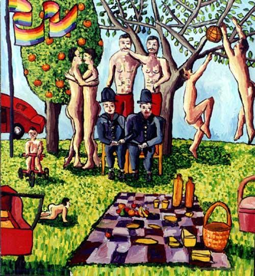 perez,Raphael-new family gay family painting homosexual generation families raphael perez queer artworks paintings