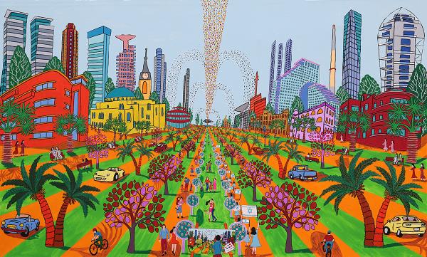 naive art paintings the story of raphael perez urban landscape painting