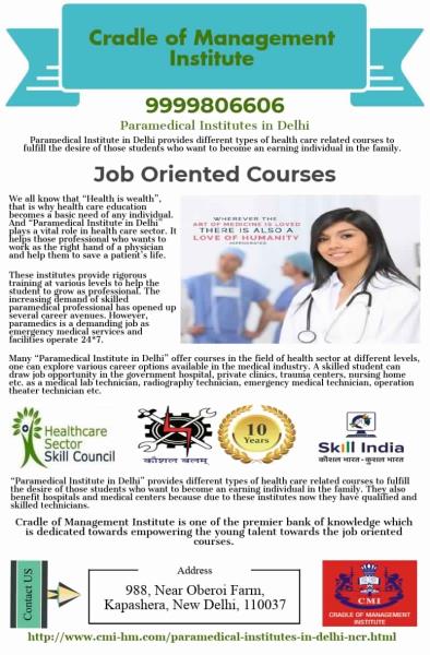 Institute,Cradle of Management-Paramedical Institutes in Delhi