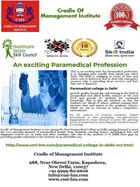 Institute,Cradle of Management-Paramedical College in Delhi NCR