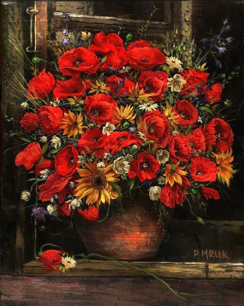 Mruk,Piotr-Poppies in a vase