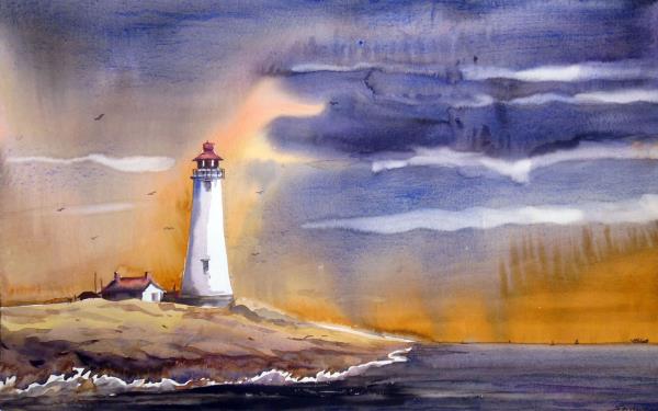 Lighthouse at Rainyday