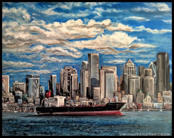 Black Container Ship