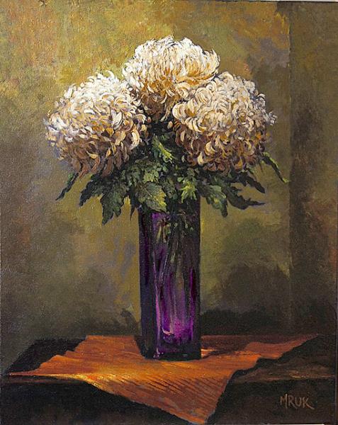 Mruk,Piotr-White Chrysanthemums