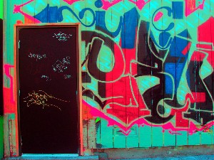 graffiti door