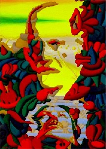 Garden of Subconscious: Self portrait with Sigmund Freud