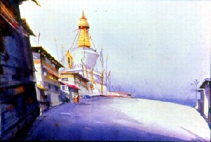 BOUDHA  MONESTRY IN THIMPU(BHUTAN)