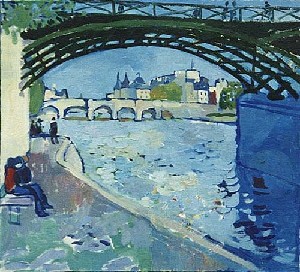 View to ''Cite'' from ''Pont des Arts''. Paris.